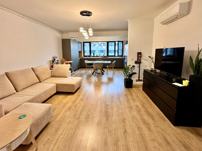 Pipera, Rond OMV 2 camere, parcare, boxa la cerere/ Ivory, nou