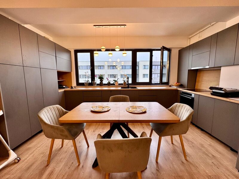 Pipera, Rond OMV 2 camere, parcare, boxa la cerere/ Ivory, nou